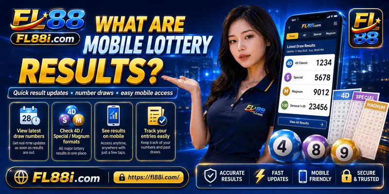 Mobile lottery results displayed on a smartphone screen showing winning numbers and result information for Malaysian users