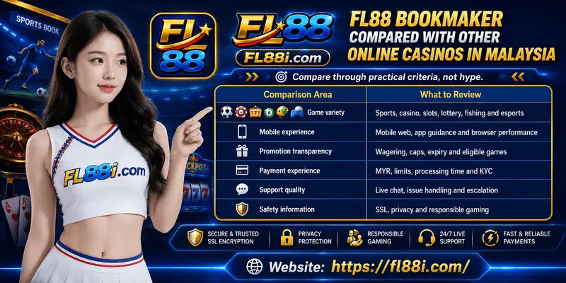 Comparison between FL88 bookmaker features and online casino options in Malaysia