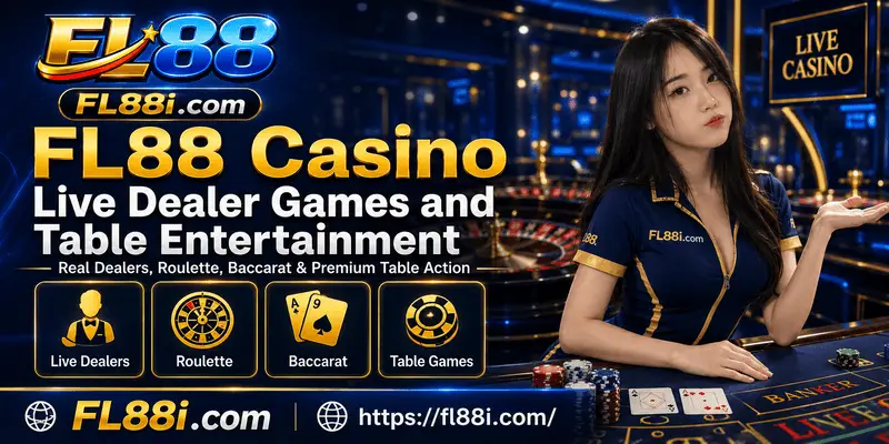 FL88 casino live dealer games and table entertainment with roulette, baccarat, blackjack and mobile casino access.