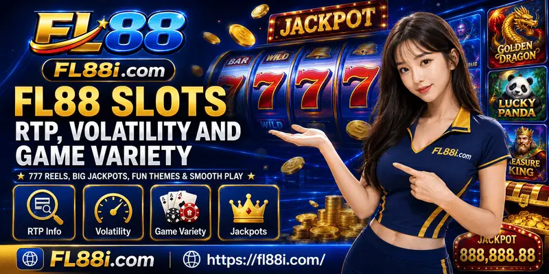 FL88 slots guide showing RTP, volatility, jackpots, game variety and responsible slot play for Malaysian users.