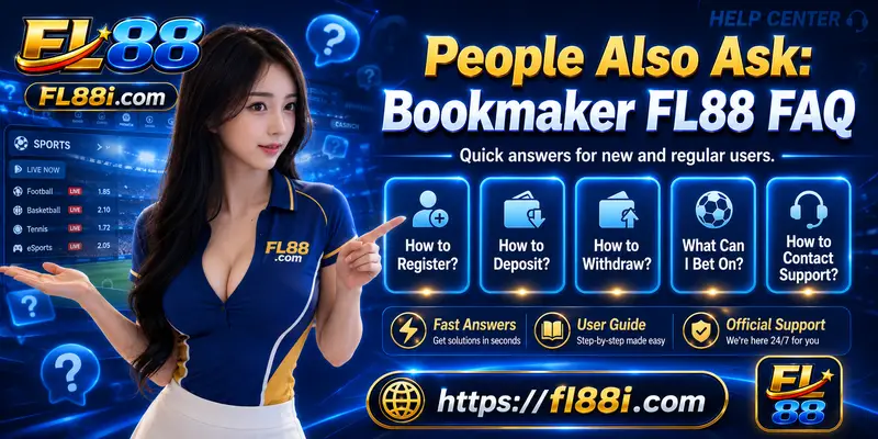 Bookmaker FL88 FAQ guide answering common questions about accounts, payments, casino games and safety checks